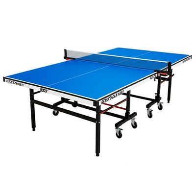 Blue Foldable Table Tennis Table with Side Wheel Φ75mm 4-pcs. Suitable For Indoor/Outdoor