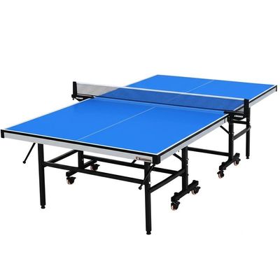 Convenient and Portable Foldable Table Tennis Table in Sky Blue
