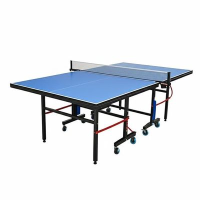 Table de tennis de table pliable pour écoles, clubs et centres communautaires avec roues latérales bleues Φ75mm, 4 pièces