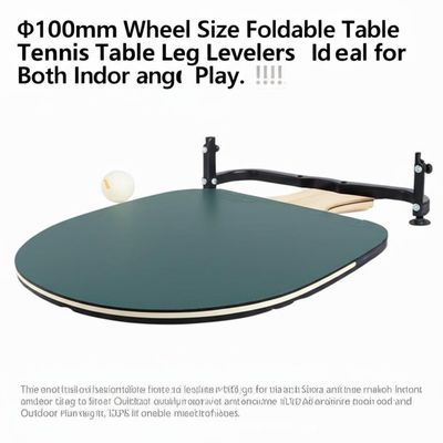 Jambes de table de tennis de table pliables avec roues de Φ100mm incluses, idéales pour jouer à l'intérieur et à l'extérieur